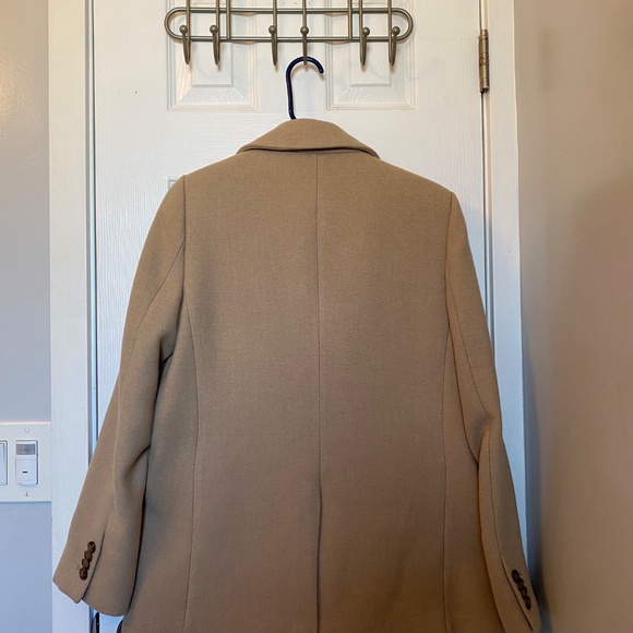 H&M | Polyester & Wool Blend Tan Blazer Coat | XS - Picture 4 of 4